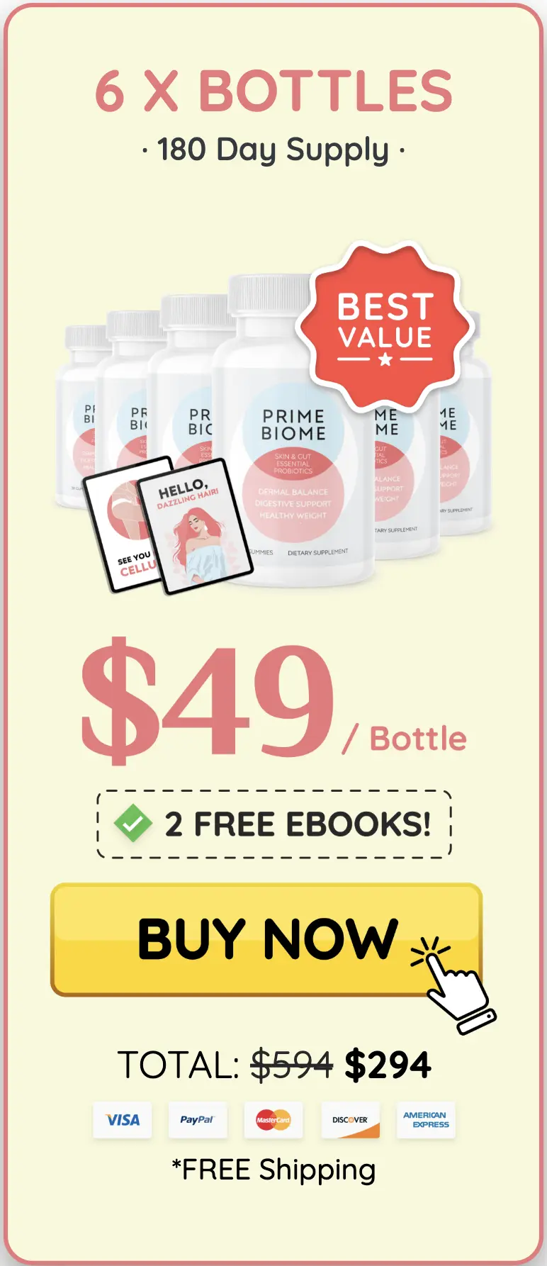 PrimeBiome six bottle order best value